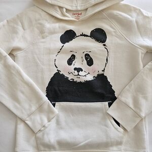 Cat & Jack Cream and Black Panda Hoodie